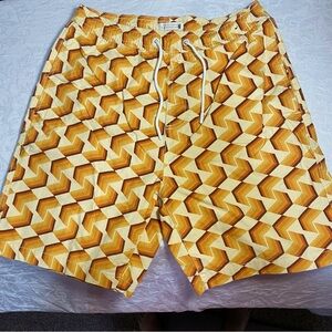 Michael Brandon Essentials Versatile Printed Shorts / Swim Trunks Zipper Pocket